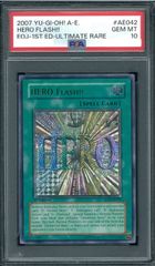 遊戯王カード　ヒーロー・フラッシュ　Hero Flash!! アルティメットレア　旧アジア　PSA10