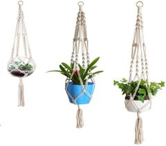 プラントハンガー ３種セット マクラメ 鉢植え ロープ 植木鉢 ハンギング 植物