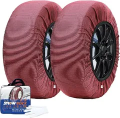 MASTORE タイヤチェーン 布製タイヤチェーン 非金属 軽自動車 スノーソックス 簡単装着 緊急 脱出 チェーン規制対応 雪道 路面凍結 コンパクト(S)