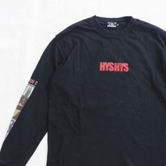 激レア！【HYSTERIC GLAMOURヒステリックグラマー】Hys Hys リブ付tシャツ★Mサイズ★ブラック★長袖★ロンT★メンズ