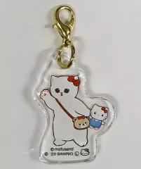 【中古】キーホルダー ハローキティ×mofusand(キティのぬいぐるみ) 「mofusand×サンリオキャラクターズ アクリルチャームinカプセル」