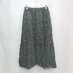 ◇ Θ SM2 サマンサ モスモス ドット柄 ロング フレア スカート サイズF ブラック系 レディース E  【1504210013601】