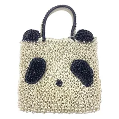 アンテプリマ 2way ハンドバッグ チェーンバッグ ミニ ワイヤーバッグ アニマーレ パンダ PVC エナメルブラック マットホワイト