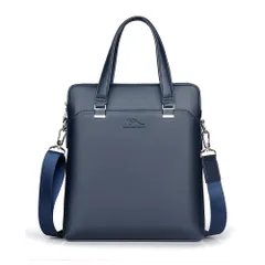 縦型 カジュアル 13.3Air収納可 Ipad フォーマル レザーA4 セカンドバッグ 通学 ビジネス 手提げ 通勤 斜め掛け 2way 肩掛け メンズ ショルダーバッグ 自転車かばん 革 [Ｗｈａｔｎａ]