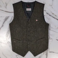 harris tweed ハリスツイード yoused ベスト ヘリンボーン HARRIS TWEED ハリスツイード ベスト ジレ Harris Tweed ウール