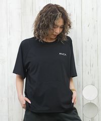 【ムラスポ公式】新品 RVCA ルーカ ラッシュガード レディース 半袖 Tシャツ ワンポイント ロゴ 水陸両用 UVカット BF043-855