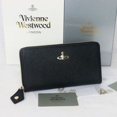 新品 財布 Vivienne Westwood ヴィヴィアンウエストウッド 長財布  牛革財布　カード入れ　小銭入れ　クロスハッチパターン 財布　55306　ブラック　レディース　金入れ　ウォレット　名刺入れ　可愛い財布