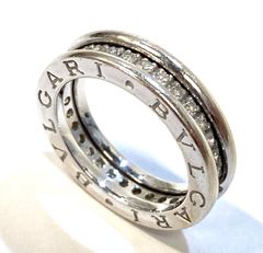 BVLGARI ブルガリ K18WG B-zero1 ビーゼロワン XS フルダイヤモンド リング #47 ホワイトゴールド レディース