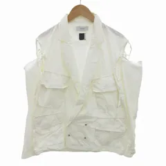 ファセッタズム FACETASM ダブルジャケット シャツ 袖取り外し可 2WAY ノースリーブ 長袖 1 S 白 ホワイト /FF 0725 ■GY09のサムネイル
