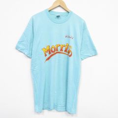 XL/古着 フルーツオブザルーム 半袖 ビンテージ Tシャツ メンズ 90s Morris ロング丈 コットン クルーネック 薄緑 グリーン 25aug28 中古