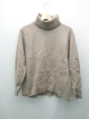 ◇ UNIQLO ユニクロ タートルネック スフレヤーン カジュアル 長袖 ニット セーター サイズM ブラウン レディース E  【1309040095861】