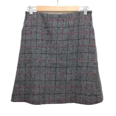 マッキントッシュフィロソフィー ミニスカート サイズ38 L レディース美品  - ダークグレー×レッド×黒 チェック柄/ハリスツイード