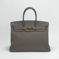 エルメス HERMES バーキン35 バーキン 35 バッグ トートバッグ トゴ エタン グレー ゴールド金具 ハンドバッグ