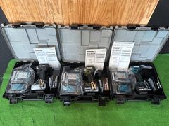 (キ-229) makita TD173DRGX 充電式インパクトドライバ フルセット 3台セット売り