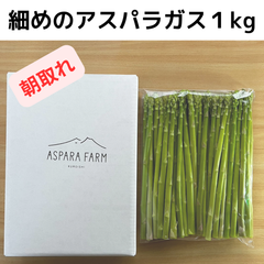 【クール便】朝採り当日発送！青森県産アスパラガス1kg(細め)