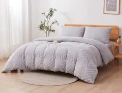 Tametra 布団カバー 3点セット シーツ 洋式・和式兼用 寝具カバーセット 枕カバー 掛け布団カバー シーツカバー ボックスシーツ ベッド用 敷き布団用 抗菌 防臭 速乾タイプ 静電気防止 丸洗いOK (シングル・グレー）