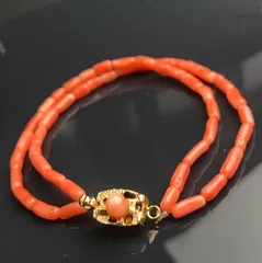 珊瑚ブレスレット枝 15+7cm