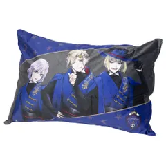 モリピロ ツイステ 枕カバー ポムフィオーレ ネイビー 43cm x 63cm ディズニー  キャラクター グッズ ツイステッドワンダーランド マイクロファイバー クッション まくら 枕 カバー マスコット かわいい 大人 子供