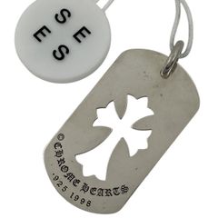 クロムハーツ CHROME HEARTS カットアウトクロス ペンダントトップ D TAG LRG CO CRS ペンダントトップ シルバー925 シルバー メンズ 【中古】