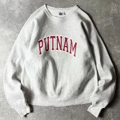 90s USA製 Lee カレッジ プリント RWタイプ スウェット トレーナー L / 90年代 アメリカ製 オールド 霜降り グレー リバース