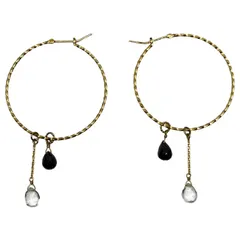 agete(アガット) K10チャームピアス/フープピアス/丸/円/輪っか ゴールド