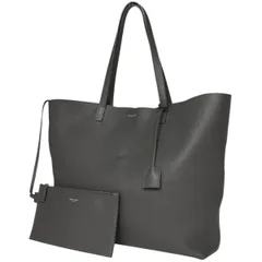 サンローランパリ SAINT LAURENT PARIS ロゴ トートバッグ ボールド イースト/ウエスト トートバッグ レザー グレー 683655 レディース 【中古】のサムネイル