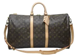 極美品 LOUIS VUITTON ルイヴィトン キーポル バンドリエール55 ボストンバッグ M41414 モノグラム ブラウン 中古 4b005015