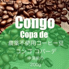 コンゴ コパーデ 農薬化学肥料不使用コーヒー豆　200g