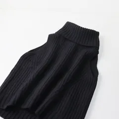 チノ CINOH メリノウールノースリーブタートルネックニット 36/ブラック トップス セーター【2400013547376】のサムネイル