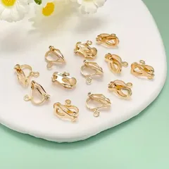 No.68【20個セット】イヤリングコンバーター ゴールド クリップ式