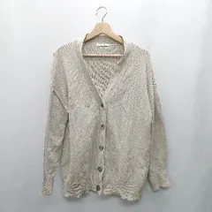 ◇ ⊂ NICE CLAUP 長袖 ニットカーディガン サイズF ベージュ レディース E  【1501160030184】