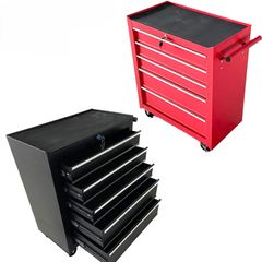 5段ローラーキャビネット DIY工具収納 ★強度の鋼鉄製！重い工具も安心収納／キーロック付き・鍵付き・ローラー付きで楽々移動／2カラー
