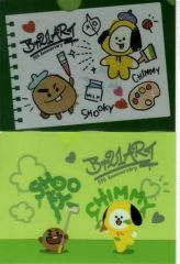 [중고] 문방구 기타 SHOOKY(슈가) & CHIMMY(지민) 문구 컬렉션(A5 클리어 파일 2장 세트) [이치반 복권 BT21 ART 5th Anniversary] F상