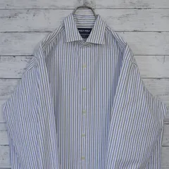 90s POLO GOLF ポロゴルフ Polo Ralph Lauren ポロラルフローレン マルチストライプ 長袖シャツ メンズ L ホワイト ブラック ブルー 白 黒 青 ストライプシャツ WESTERTON 20202631