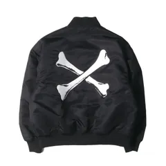 美品 WTAPS ダブルタップス ジャケット サイズ:S 21AW クロスボーン チームジャケット サテンスタジャン (TEAM JACKET) ブラック 黒 アウター ブルゾン 上着【メンズ】のサムネイル