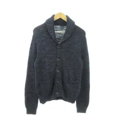 ポロ バイ ラルフローレン Polo by Ralph Lauren カーディガン ニット ショールカラー 長袖 コットン 杢 M 紺 ネイビー /AO4 ■GY13