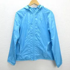 X★ アディダス/adidas フード付き ウォームアップジャケットJKT【レディースM】水色LADIES/137【中古】