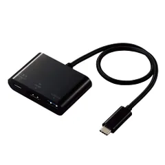 エレコム Type-Cドッキングステーション PD対応 充電&データ転送 Type-C×1 USB3.1(Gen1)×1 HDMI×1 ケーブル長30cm ブラック DST-C13BK