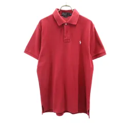 Polo by Ralph Lauren ポロバイラルフローレン 半袖 カスタムフィット ポロシャツ L レッド 鹿の子 メンズ 古着