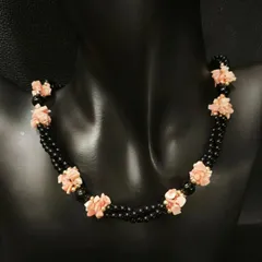 【ヴィンテージ ハワイ購入】ピンク珊瑚枝 コーラルピンク ハワイアン ネックレス (SNA)2240