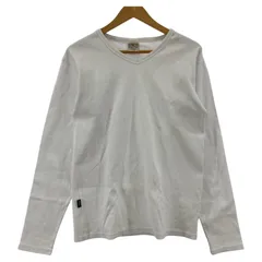 AVIREX アヴィレックス 783-5930005 リブ素材 Vネック長袖Ｔシャツ sizeLarge/ホワイト