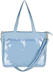 ALL DAY Shining 母の日 トートバッグ 手提げバック ショルダー クリアポケット 痛バック いたばっぐ( ライトブルー)