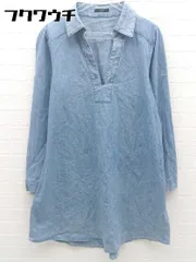 ◇ URBAN RESEARCH ROSSO シャツ 長袖 膝丈 ワンピース サイズF ブルー レディース 【1002800939268】