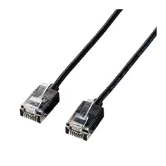 【新品・7営業日以内発送】エレコム ELECOM LD-GPASS/BK2 LANケーブル Cat6A スーパースリム 2m ブラック RJ45コネクタ 10Gbps RoHS指令準拠 10物質 LDGPASS/BK2【沖縄離島販売不可】