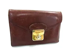 Salvatore Ferragamo フェラガモ 223063 レザー コインケース コインパース 小銭入れ メンズ レディース ブラウン系 DI2516