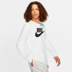 ナイキ 長袖 Tシャツ メンズ NIKE NSW アイコン フューチュラ L/S｜トレーニング スポーツウェア ロンT ロゴTシャツ 長そで 長袖シャツ スポーツTシャツ メンズウエア  男性 紳士服 トップス 白 ホワイト 服/CI6292-100