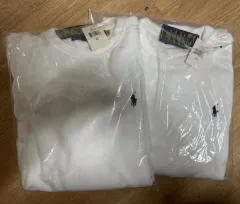 (本物) ポロ 白 裏起毛 パーカー xl