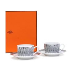 新品 国内百貨店購入 エルメス 食器 2枚 モザイク プラチナ ライス