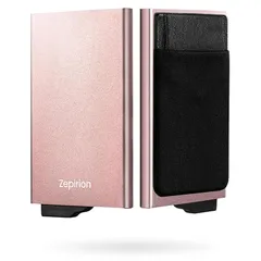 [zepirion] キャッシュレスに最適化 クレジットカードケース スキミング防止 磁気防止 スライド式 スリム 薄型 アルミニウム メンズ レディース Quick Wallet 2 (ローズゴールド)
