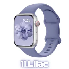 【Apple Watch 交換用バンド】シリコン スポーツバンド 11,ライラック 全14色/全4サイズ展開 38 40 41 42 44 45 49mm対応 Series 1〜9 SE Ultra兼用 アップルウォッチ AppleWatch ベルト